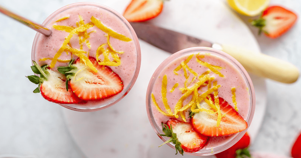 Smoothie de Morango com Limão: Refrescância e Sabor em Um Só Copo!