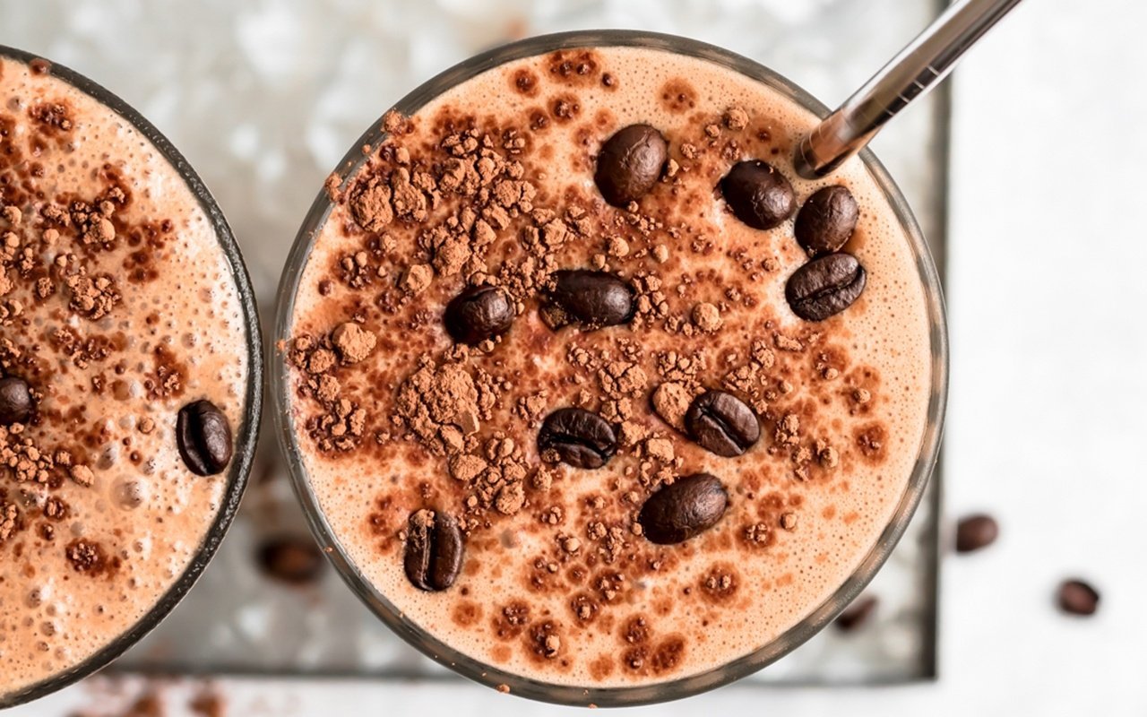 Bom dia Smoothie de café (alta proteína)